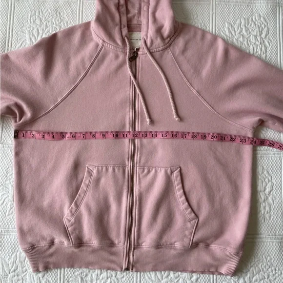 AEO Oversized Full Zip Hoodie Sweatshirt Blush Pink XS/Small - Picture 11 of 13